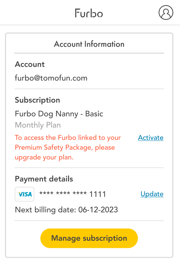 How to activate Your Nanny Bundle Furbo if you are an existing user Furbo Help Center