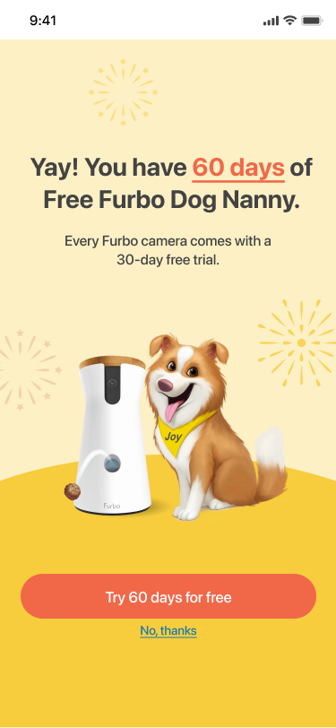 Furbo orders dog app