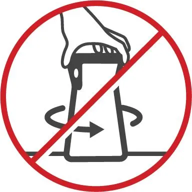 手で回転させない